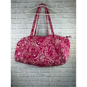 Vera Bradley Large Duffel Bag Very Berry Paisley (Retired Pattern) Bright Color